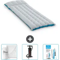 Intex Campingmat - 1-Persoons - 67 x 184 x 17 cm - Blauw - Inclusief Hoeslaken - Pomp en Reparatieset