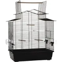 Beeztees Iza 3 Open - Vogelkooi - Zwart - Groot - 59x38x65 cm
