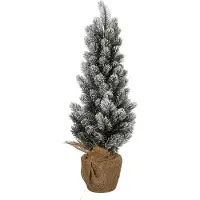 House of Seasons X-mas tree with burlap green frosted TIPS 105 - h60xd30cm