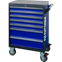 Projahn Werkplaatswagen GALAXY, plaatstaal, 7 schuifladen, tot 450 kg, afsluitbaar, blauw/antraciet
