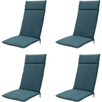 Madison tuinstoelkussen hoge rug sea blue canvas eco+ ca. 120x50 cm set