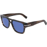 Salvatore Ferragamo Zonnebril SF2070S 56/18/150 Gestreept bruin Acetaat MAN SF2070S