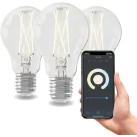 Calex Slimme Lamp - E27 - Filament - Warm Wit licht - 7W - 3 stuks