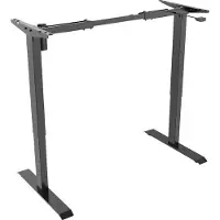 Worktrainer - BasicDesk Zit Sta Bureau - Hoogte 71-121 cm - Breedte 85-129 cm - Elektrisch in Hoogte Verstelbaar Bureau - Zwart