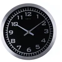 Nextime Blacky wandklok zwart - NeXtime
