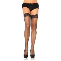 Leg avenue Hold Up Visnetkousen - Zwart | Maat 714718016641