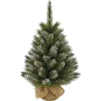 Triumph tree Kunstkerstboom in Jute - Kunst Kerstboom H60 x Ø38 cm - Groen Frosted