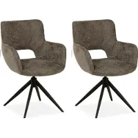 MX Sofa Eetkamer stoel Darwin - Taupe (set van 2 stuks)