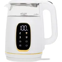 Adler LED-glazen waterkoker, 1,7 liter, 2200W, met temperatuurregeling, merk
