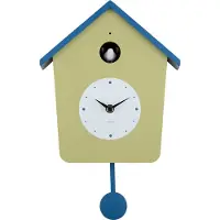 Karlsson wandklok cuckoo light tea green & classic blue