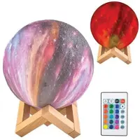 Iso Trade Maanlamp 15cm - 16 Kleuren met Afstandsbediening voor Sfeervolle Verlichting