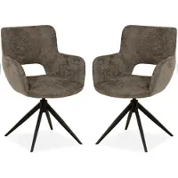 MX Sofa Eetkamer stoel Darwin - Taupe (set van 2 stuks)