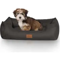 Knuffelwuff Hondenbed Dreamline van velours M-L 85 x 63cm zwart