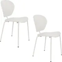 Zuiver The Ocean Chair Eetkamerstoelen Coconut Milk - Set van 2
