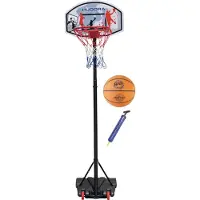 Hudora 3-delig set Basketbal stand All Stars 205 + Basketbal + Kogelpomp