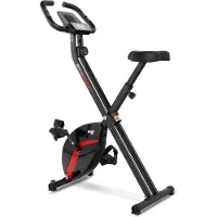 Hop-Sport Hometrainer HS-3020X Quest – Opvouwbare X-Bike met 4 kg Traagheidswiel – Compacte Fitnessfiets voor Thuis – Met LCD Scherm en 10 Magnetische Weerstandsniveaus – Ideaal voor Cardiotraining