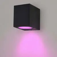 LEDVION - SMART LED Wandlamp San Diego - IP54 - Zwart