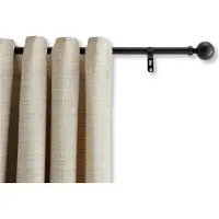 Acaza Lange Gordijnroede - Uitschuifbare Gordijn Rail - Stang van 90 - 170 cm - Zwart