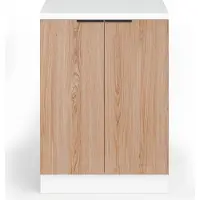 Blumfeldt Keukenkast Met Werkblad – Modern rek met 30 mm MDF-werkblad, verstelbare ABS-poten, melamine gecoate afwerking, wit-eiken look, praktische plankindeling