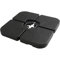 Brixy Parasoltegels - Parasolvoet - Vulbaar Tot 80kg - 50x50cm - 4 Stuks - Parasoltegels Voor Kruisvoet - Zwart