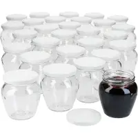 MamboCat Set van 75 jampotjes Vaso Orcio 212ml + To63 deksel wit