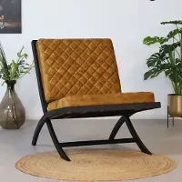 Livin24 Design fauteuil Madrid velvet okergeel