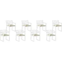 Beliani SASSARI PREMIUM - Zitkussen set van 8 - Lichtgroen - Polyester