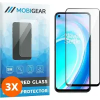 Mobigear Screenprotector geschikt voor OnePlus Nord CE 2 Lite 5G Glazen | Premium Screenprotector - Case Friendly - Zwart (3-Pack)
