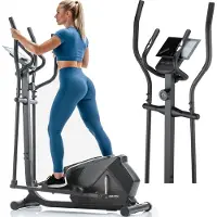 Gymtek Crosstrainer - 8 Weerstandsniveaus - 7 kg Vliegwielgewicht - tot 130 kg - Hartslagfunctie - LCD Display - Transportwielen - Easy Glide Systeem - Crosstrainers, Fitness, Home Gym - XC1300