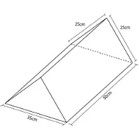 Softee Mini Triangle 50x25x25cm Opgevulde Figuur