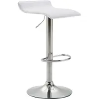 CLP Barkruk Dyn V2 - verchroomd onderstel - Wit