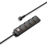 Hama 00223064 Buitenstopcontact Zwart Aanraakbeveiliging, Met schakelaar
