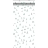 ESTAhome behang grafische driehoeken vergrijsd blauw - 53 cm x 10.05 m - 139056
