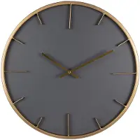 Clayre & Eef Wandklok Ø 45 cm hout ijzer muurklok