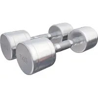 Gorilla Sports Dumbbellset 14 kg chroom - 2 x 7 kg