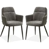 MX Sofa Eetkamerstoel Donna - Ash (set van 2 stoelen)