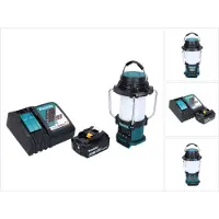 Makita DMR 055 RG1 accu-radio 18 V FM met lantaarn 360° zaklamp + 1x accu 6,0 Ah + oplader