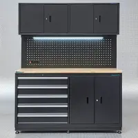Datona Werkbank garage 160 cm - Zwart