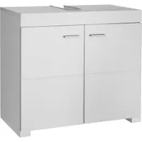 TecTake onderkast voor wastafel - wastafelonderkast - 2 ruime vakken, Spaanplaat en MDF-plaat, 60 x 35 x 56 cm