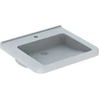 Geberit Renova Comfort Square Wastafel Met Kraangat Zonder Overloop 600x550mm Wit
