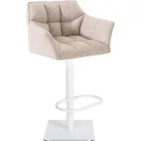 CLP Barkruk Damas W1 - bekleding: stof, frame: wit - Ivoor