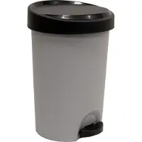 Eda Plastiques EDA 010629 G.BT/G.A. EDA Vuilnisbak Stepy, 15 liter, PP, grijs/anthraciet