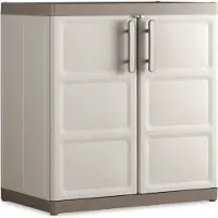 Keter Excellence XL Opbergkast laag - 2 planken - 54x89x93cm - Beige/Taupe