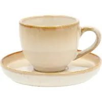 Bitz espressokop met schotel 7 cl Roomwit