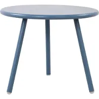 CLP Berea Salontafel - Rond - Loungetafel - voor buiten en binnen - Weerbestendige en UV-bestendige tuintafel - Bijzettafel voor buite blauw