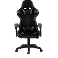 Vdd Gamestoel Cyclone tieners - bureaustoel - racing gaming stoel - zwart grijs