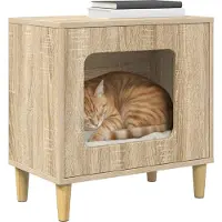 vidaXL Kattenhuis Sonoma 51 x 30 x 52 cm Bewerkt hout