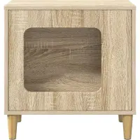 vidaXL Kattenhuis Sonoma 51 x 30 x 52 cm Bewerkt hout
