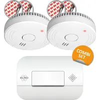 Elro FF1840 Brandpreventieset - 2x Rookmelder 5 jaar Batterij met Magneet Montage & Koolmonoxidemelder met 10 jaar Sensor