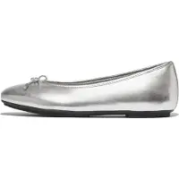 FitFlop Women Delicato Ballerina Metallic Silver-Schoenmaat 42